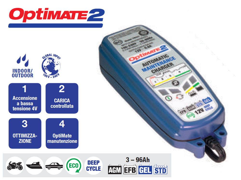 Caricabatterie Optimate 2 Duo