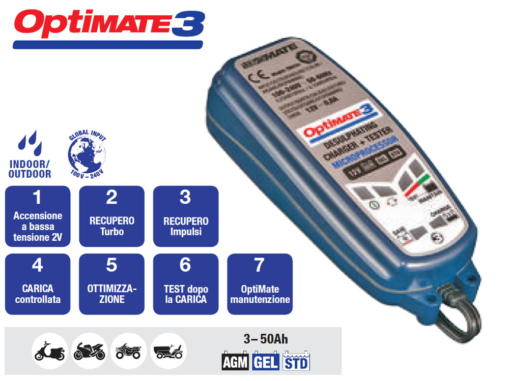 Caricabatterie Optimate 3